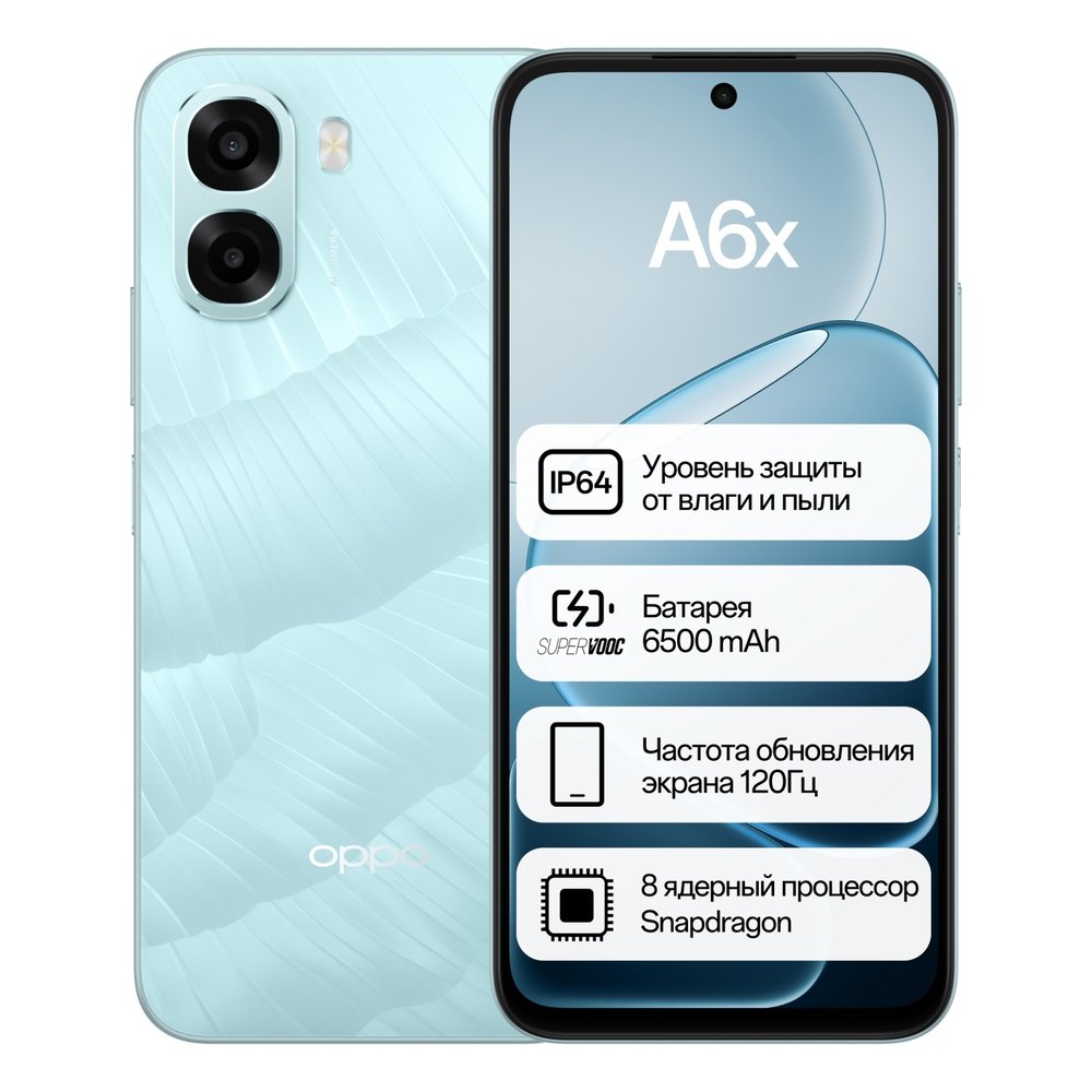 OPPO A6x 4 ГБ/64 ГБ голубой